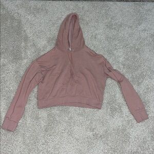Pink Cropped Hoodie
